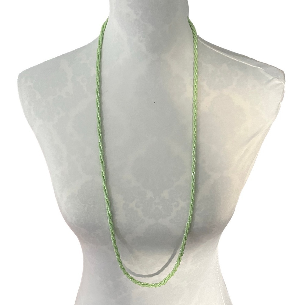 Nolan Miller Light Green Crystal Beaded Necklace